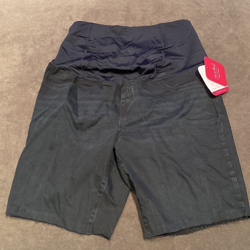 Isabel Black Maternity Shorts with Crossover Panel Size 12 NWT